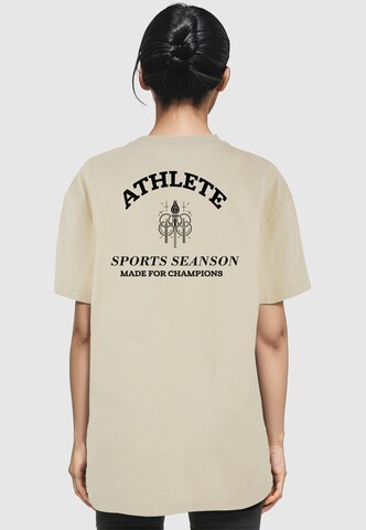 Merchcode T-Shirt 'Made For Champions' in Beige