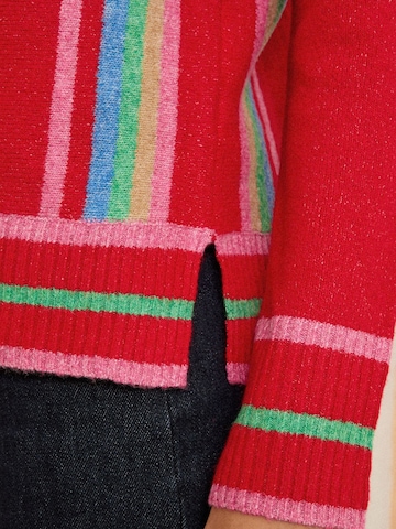 Pull-over love & roses en rouge