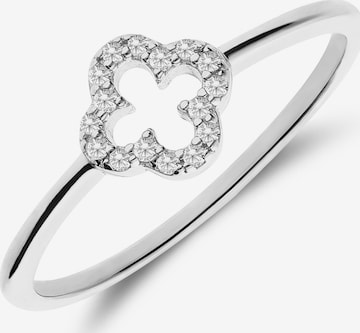 Lucardi Ring 'Klassisch' in Zilver: voorkant