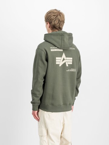 Felpa 'Label' di ALPHA INDUSTRIES in verde