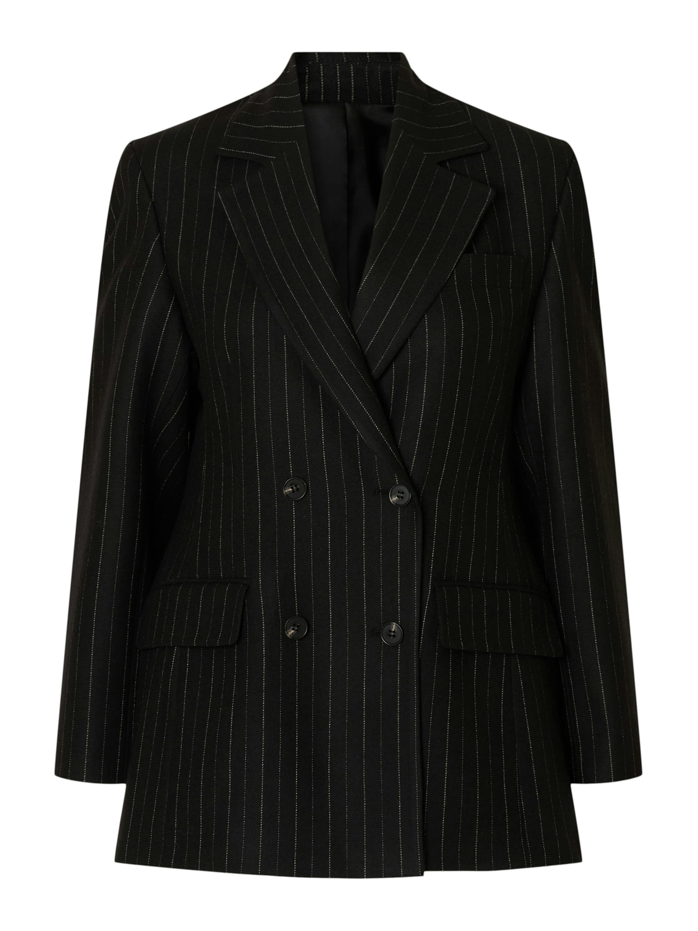 SELECTED - Blazer 'SLFMALIA MANTECO' en negro: frente
