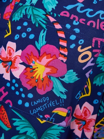Funky Buddha Blouse in Blauw