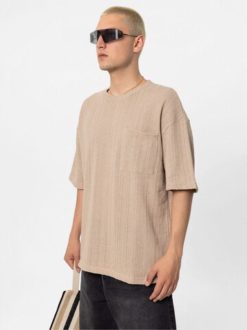 VAMOS CLO Shirt 'New York City' in Beige