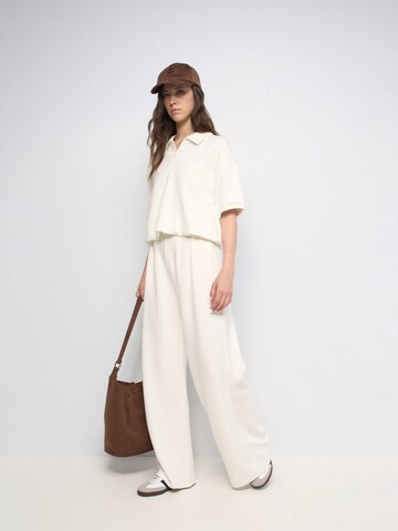 Salsa Jeans Wide leg Pleat-front trousers in White