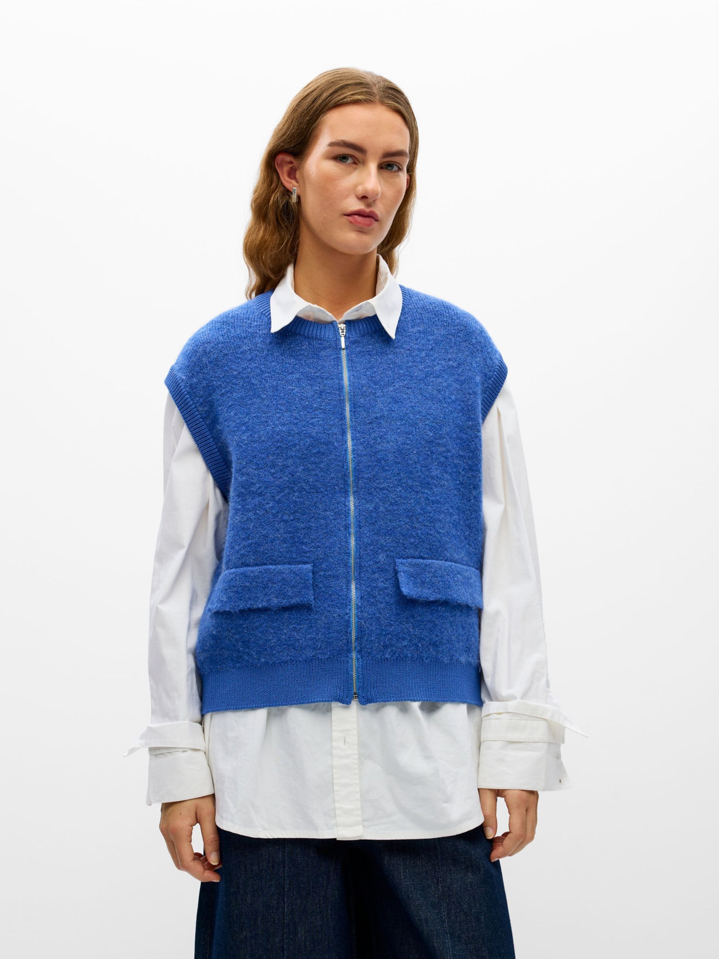 Gilet in maglia di OBJECT in blu