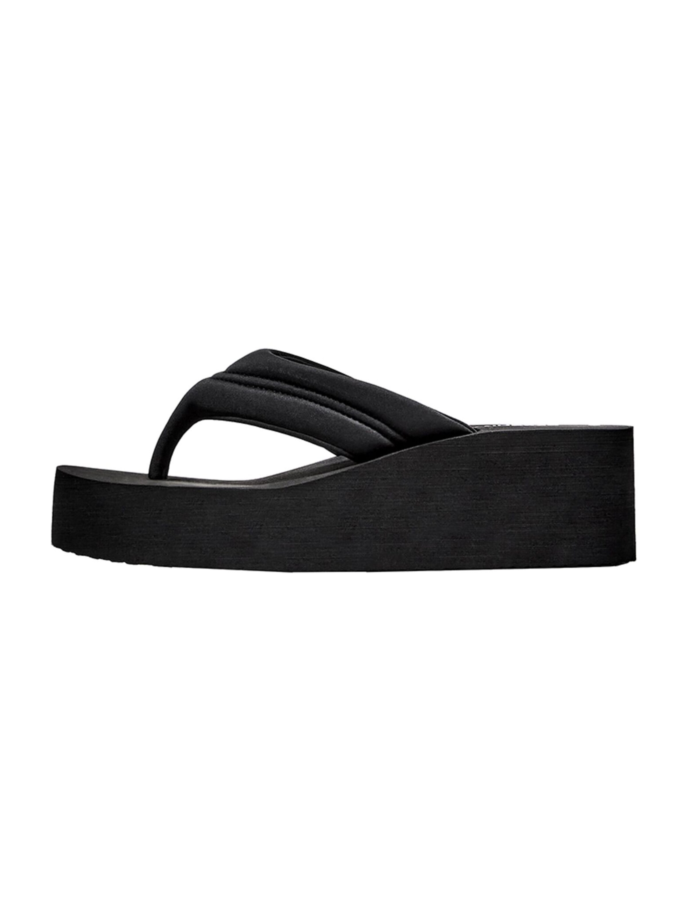 Bershka Zehentrenner in Schwarz