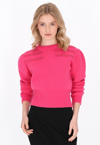 Pull-over MYMO en rose : devant