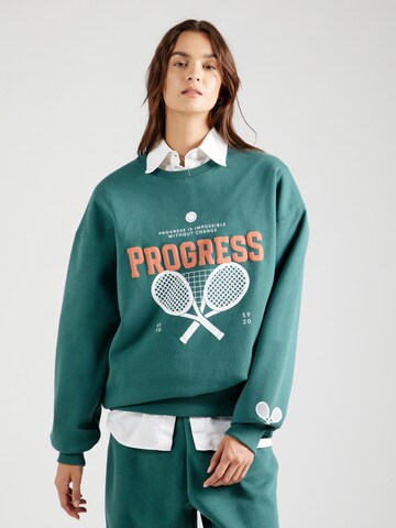 Sweat-shirt 'Progress' OH APRIL en vert : devant