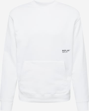 REPLAY Sweatshirt in White: front