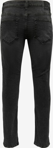 Regular Jeans 'Loom' de la Only & Sons pe negru