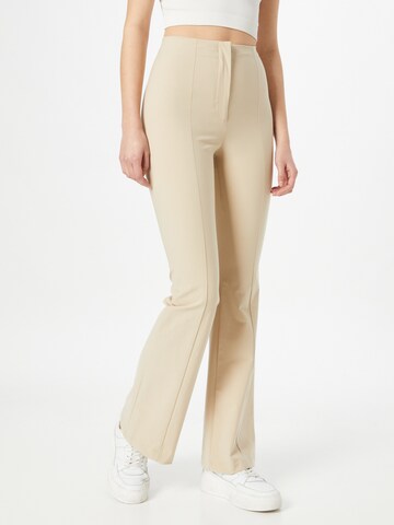 Monki Flared Pants in Beige: front