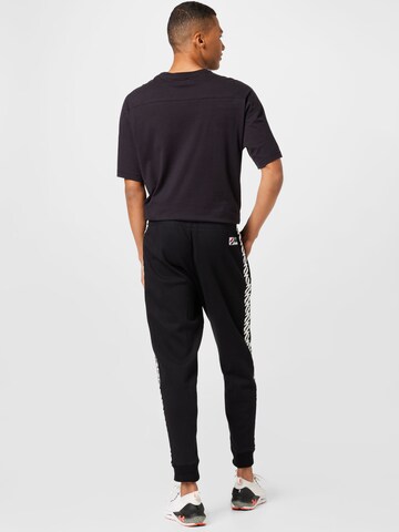 SuperdryTapered Sportske hlače 'Code' - crna boja