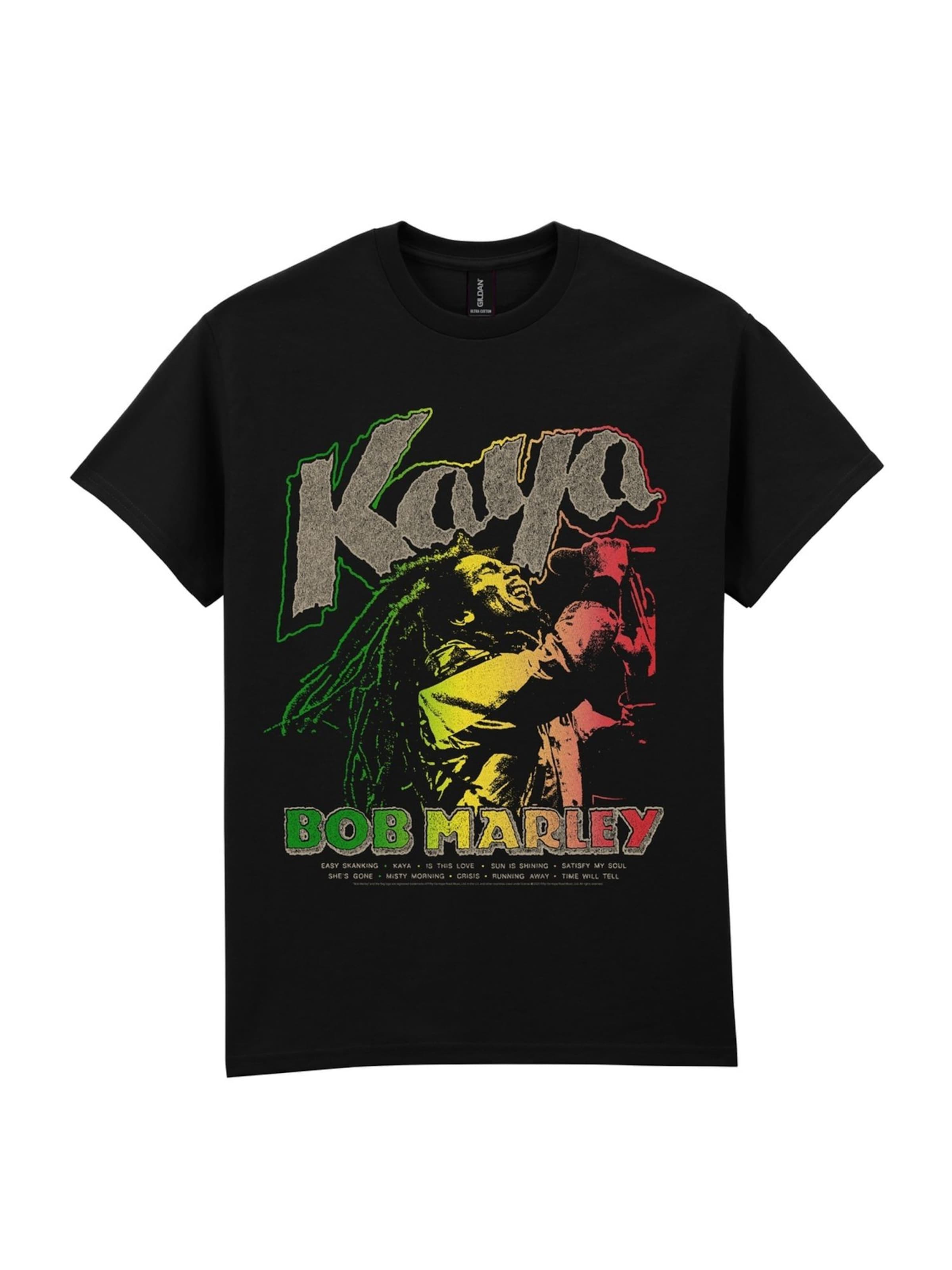 Bob Marley Shirt 'Kaya' in Black: front