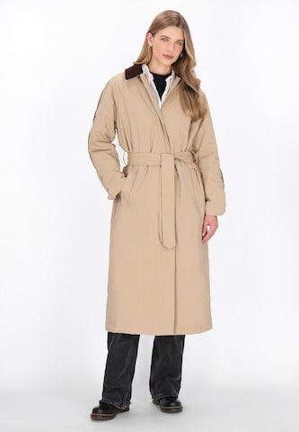Manteau mi-saison DreiMaster Vintage en beige : devant