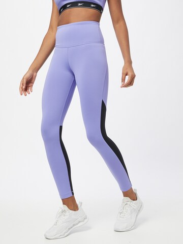 Reebok Skinny Sportbroek 'Beyond' in Lila: voorkant