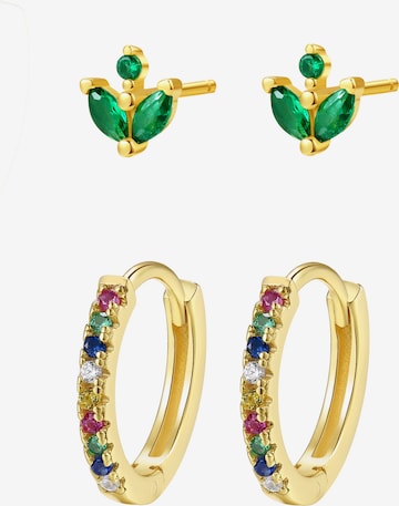 Hey Happiness - Pendientes 'Rainbow' en oro: frente