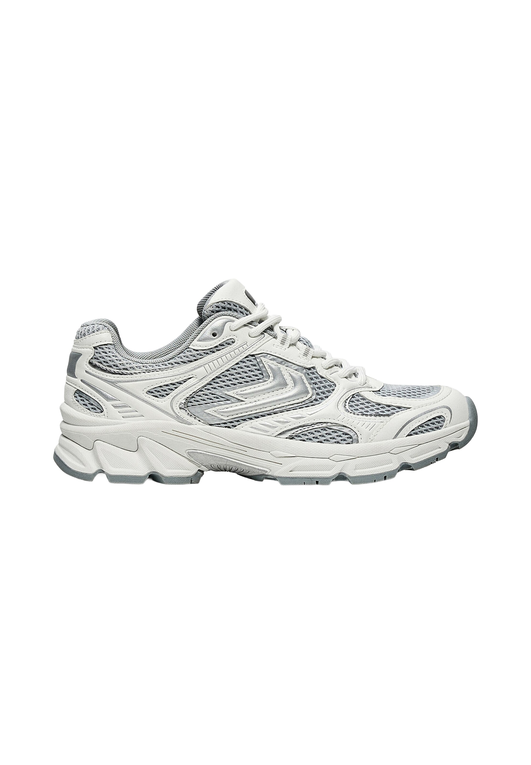 Bershka Sneakers laag in 36 in de kleur Zilvergrijs / Wit, Productweergave