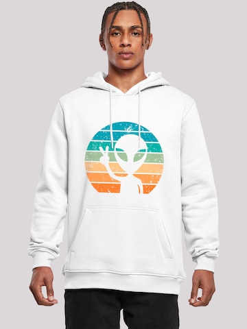 Sweat-shirt 'Alien Piece Sonnenuntergang' F4NT4STIC en blanc : devant