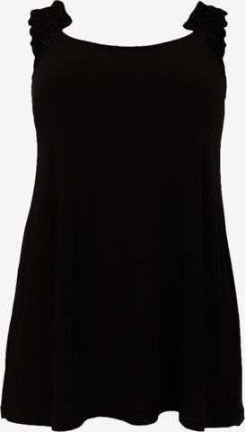 Yoek Top in Black: front