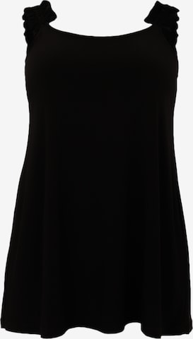 Yoek Top in Black: front