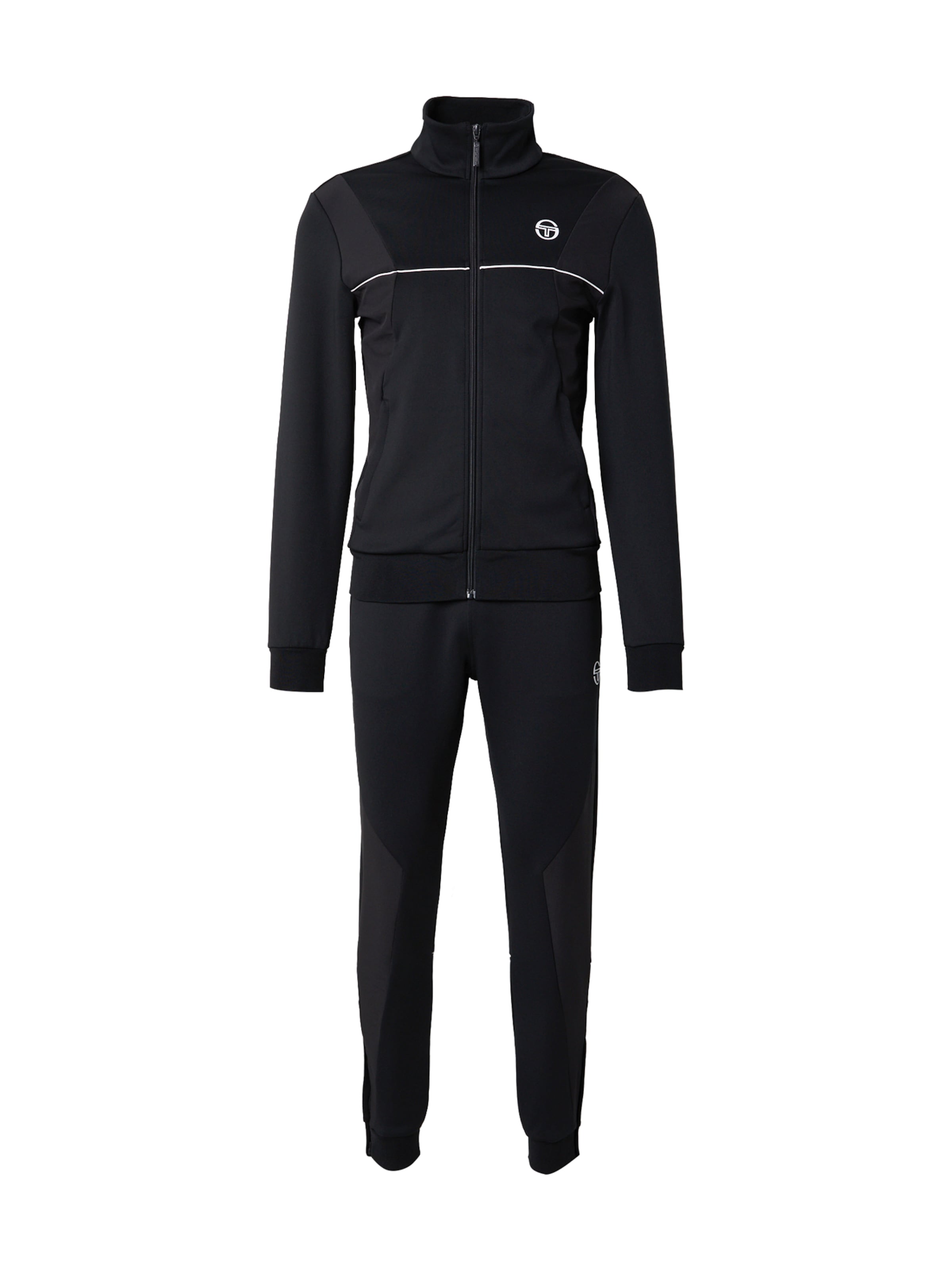 Sergio Tacchini Φόρμα τρεξίματος 'Vega ' σε μαύρο: μπροστά