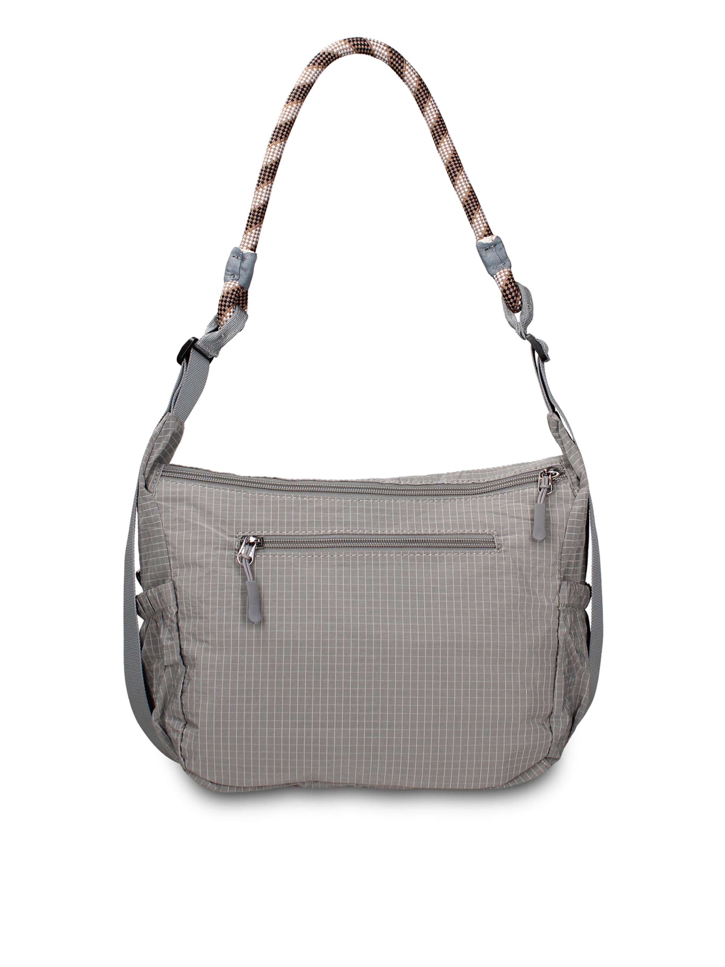 Borsa a spalla 'Borsa a Spalla Donna Gianmarco Venturi Pelle Vegana PU con Zip' di GianMarco Venturi in grigio
