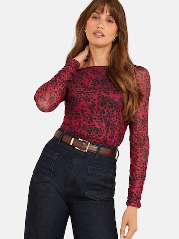 love & roses - Camisa em vermelho: frente