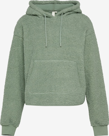 Sweat-shirt QS en vert : devant