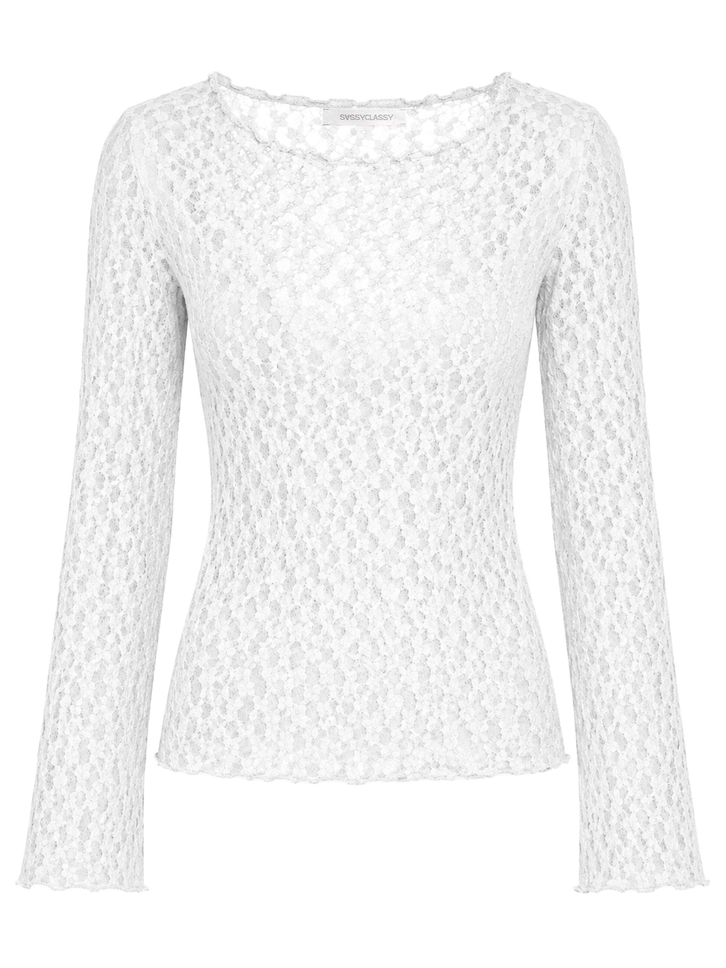 SASSYCLASSY Shirt‌‌‌‌‌ in Weiß: Vorderseite