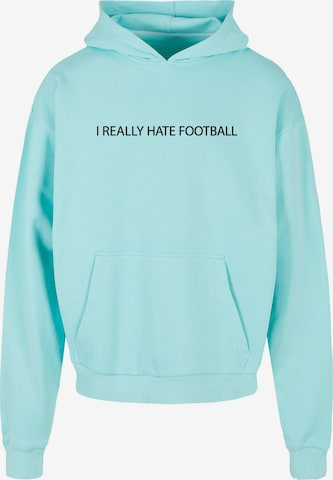 Merchcode Sweatshirt 'Hate Football' in Blauw: voorkant