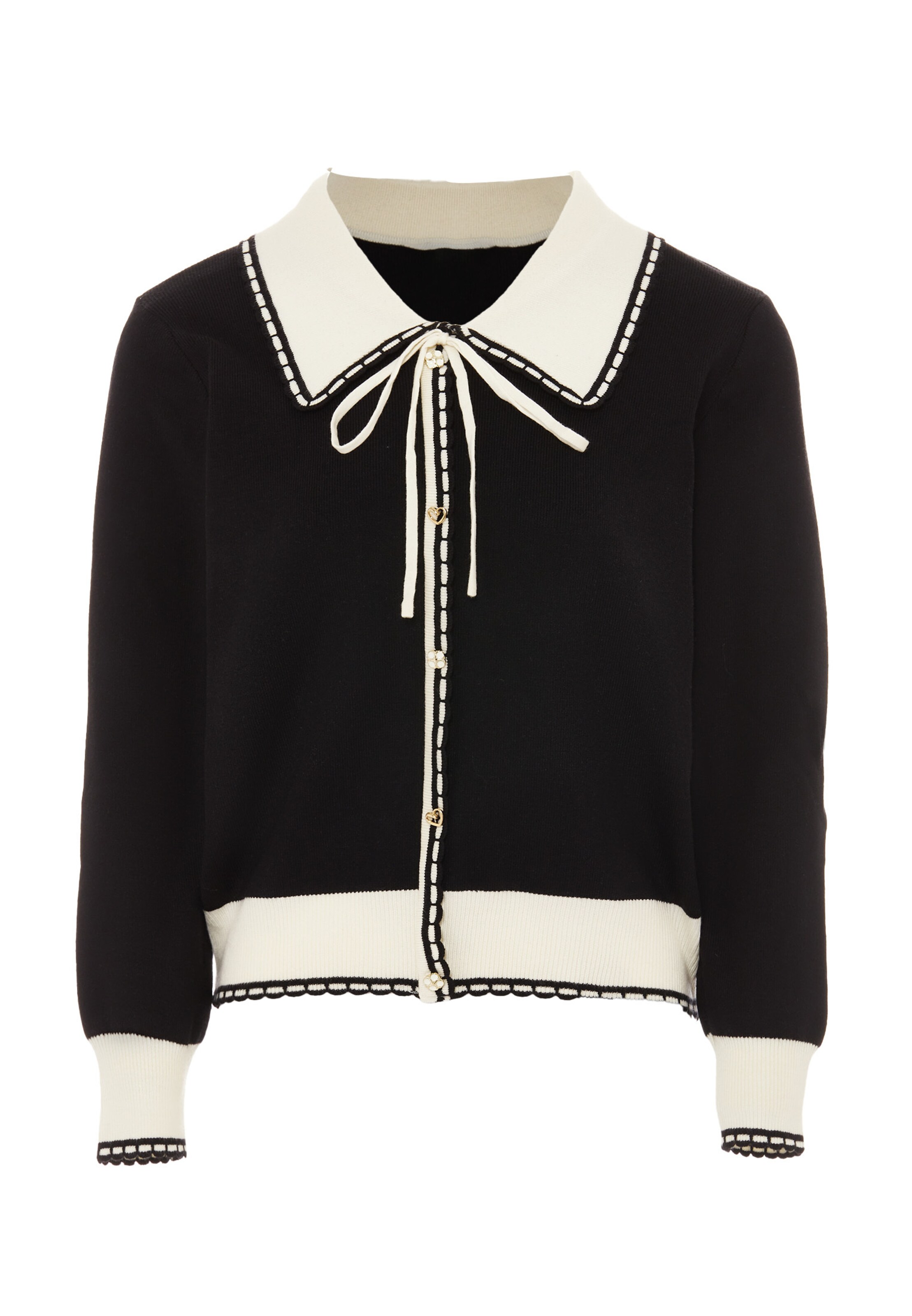 NAEMI Knit cardigan in Black: front