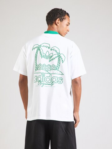 Tricou 'OUTLINE PALM' de la ADIDAS ORIGINALS pe alb: față