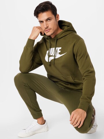 Nike Sportswear Rovný strih Mikina 'Club Fleece' - Zelená