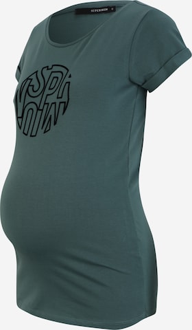Supermom Shirt in Groen: voorkant