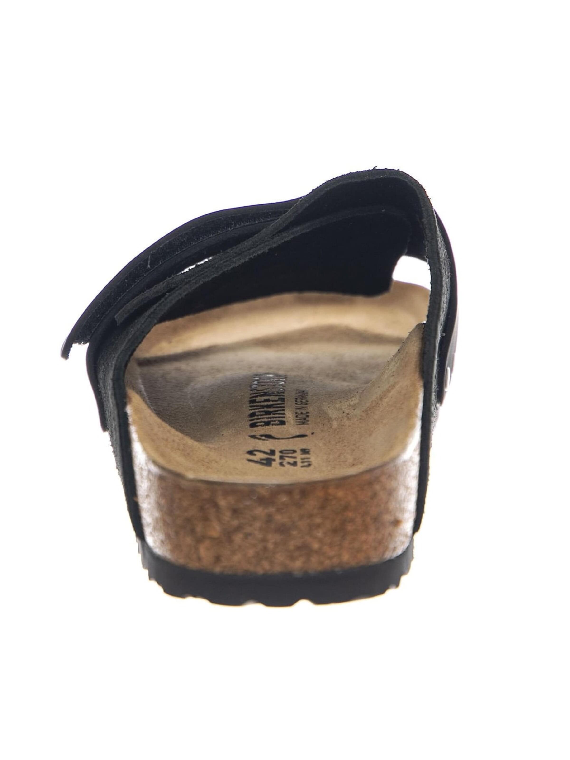 BIRKENSTOCK Sandały 'Kyoto black, Suede Leather / Nubuck' w kolorze czarny