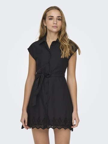 Robe-chemise 'LOU' ONLY en noir : devant