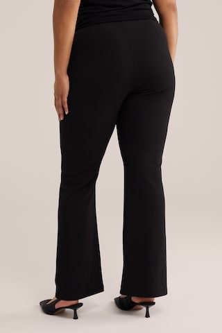 WE Fashion Flared Leggings i sort