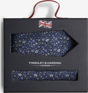 Cravate Finshley & Harding London en bleu : devant