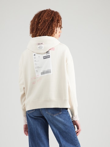 Smith&Soul Sweatshirt 'Crazy' i beige: framsida