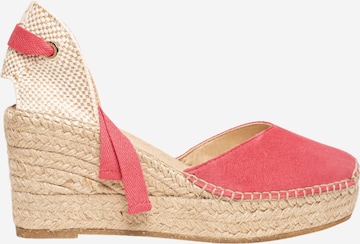 Sandalo 'Alpargata Cuña 8 cm' di Alhamas in rosa: frontale
