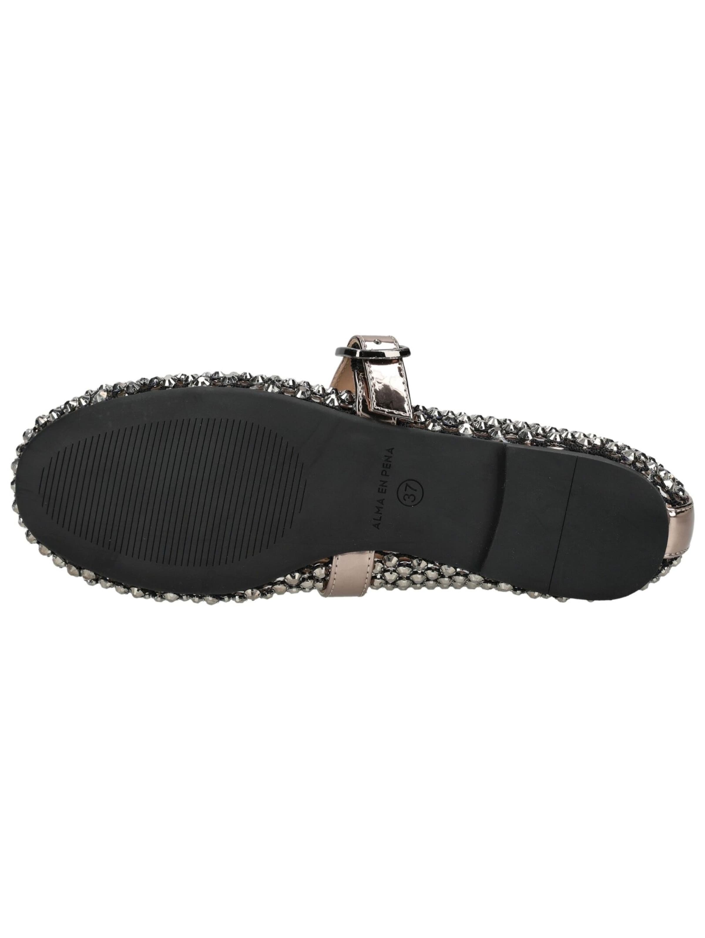 Alma En Pena Strap ballerina in Silver