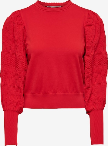 Pull-over 'Melita' ONLY en rouge : devant