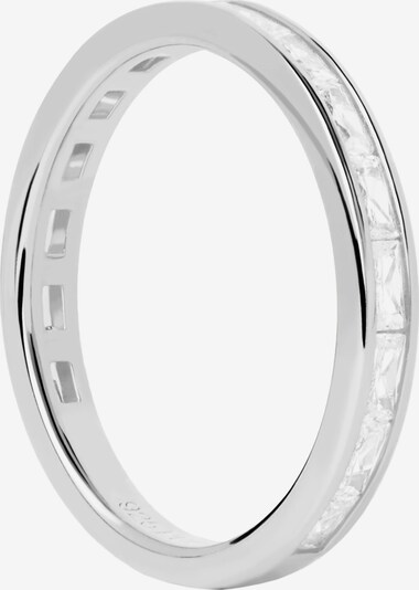 P D PAOLA Ring in silber / transparent, Produktansicht