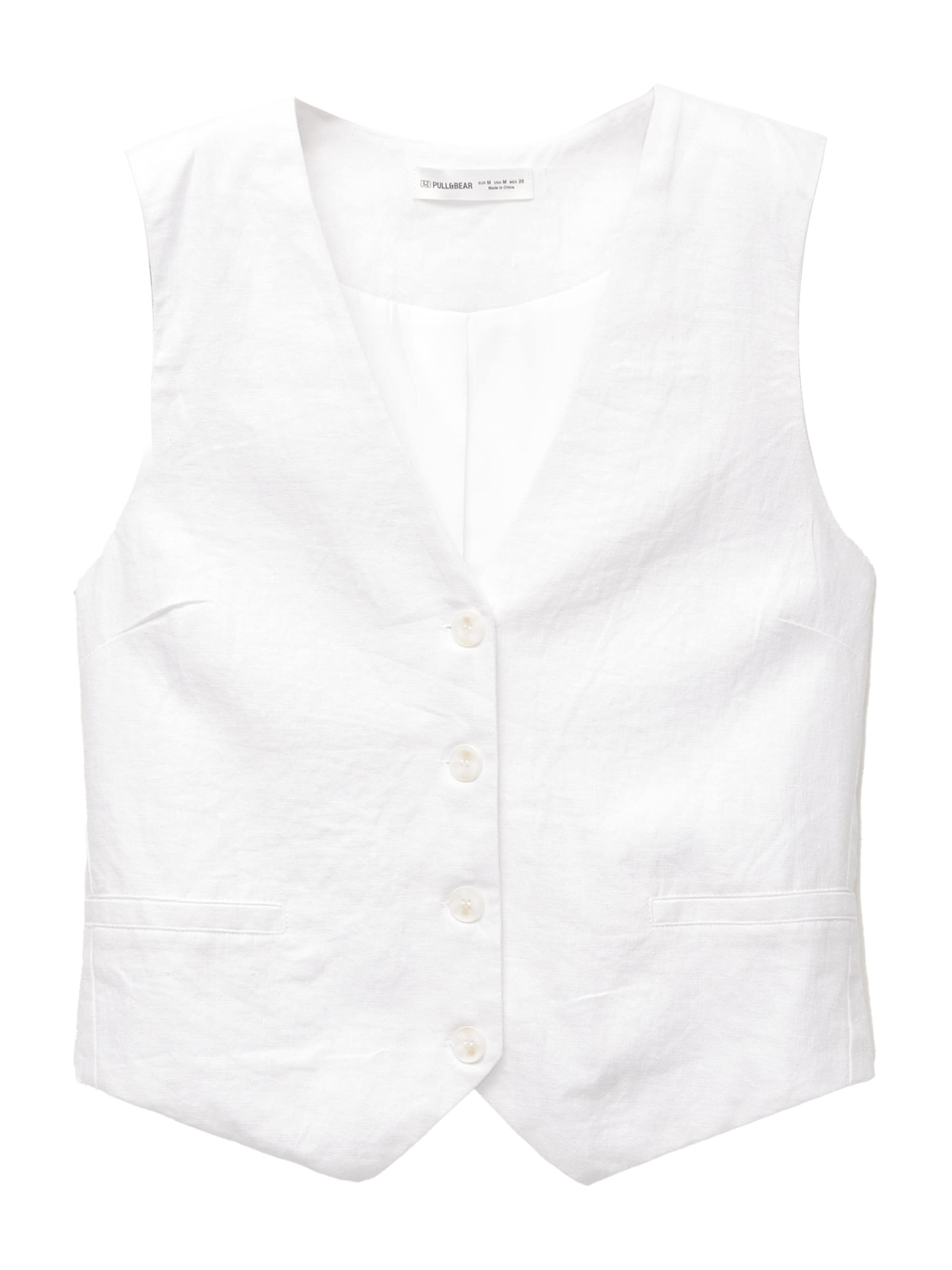 Gilet da completo di Pull&Bear in bianco: frontale