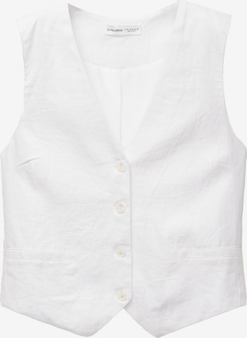 Pull&Bear Vesta k obleku - Biela: predná strana