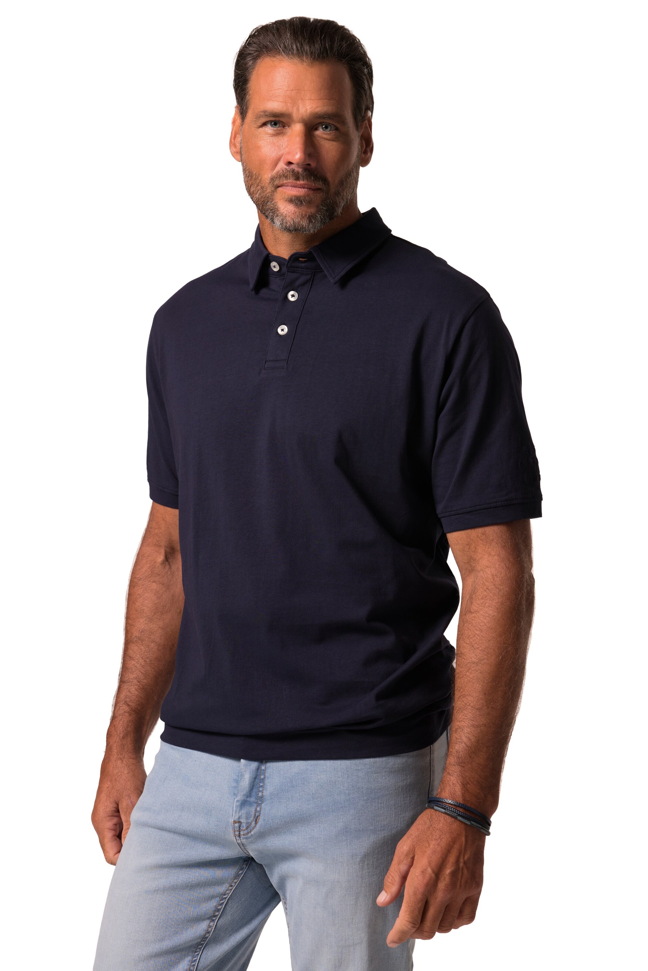 JP1880 Poloshirt in Blau: Vorderseite