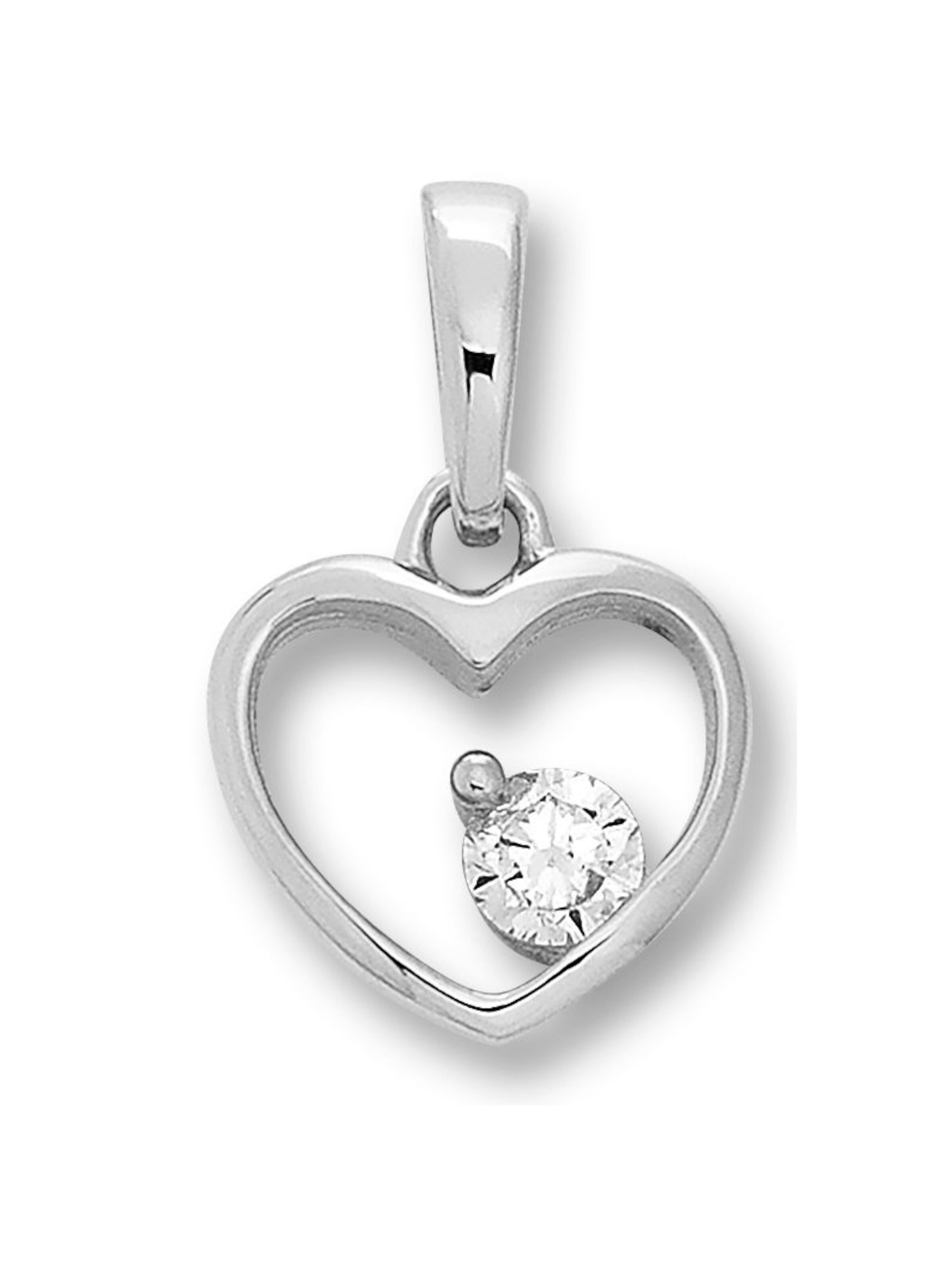 ONE ELEMENT Anhänger 'Herz' in Silber: Vorderseite