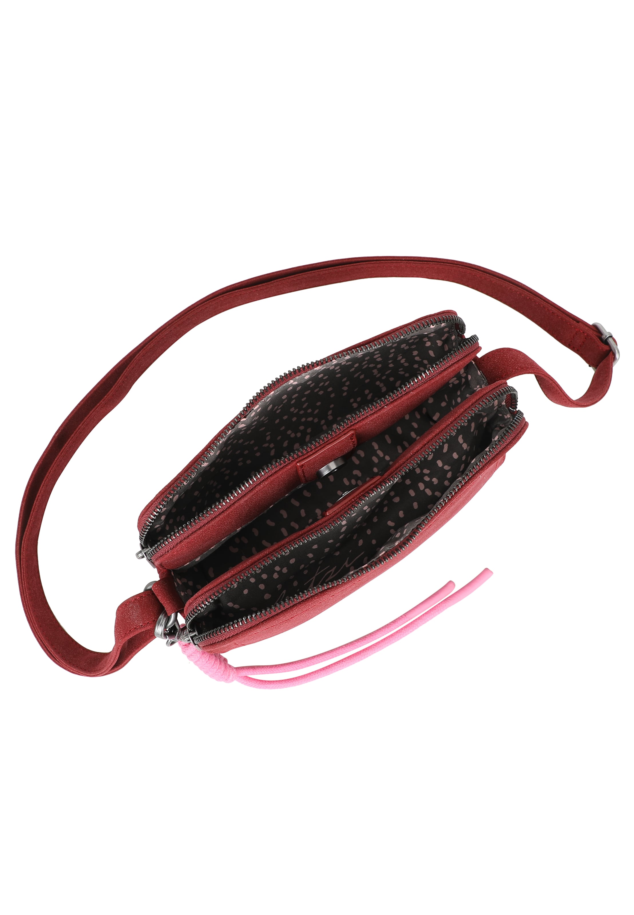 Fritzi aus Preußen Crossbody Bag 'Jony Suede Jacky' in Red