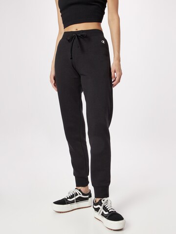 Effilé Pantalon Champion Authentic Athletic Apparel en noir : devant