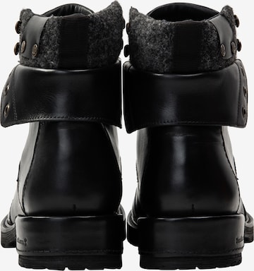 DreiMaster Vintage Lace-Up Ankle Boots 'Incus' in Black